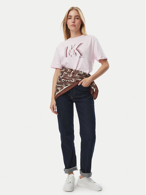 KARL LAGERFELD KARL LAGERFELD Camiseta B4W17003 Rosa claro Regular Fit
