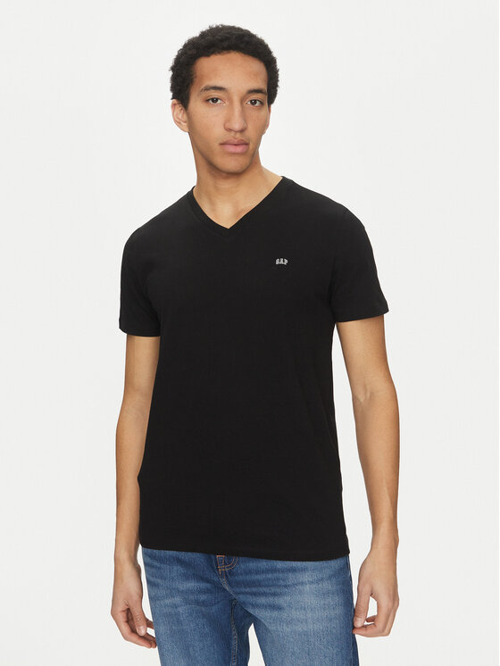 Gap Gap Majica 502020-03 Črna Regular Fit