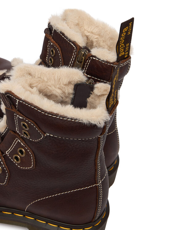 Dr. Martens Черевики Dr. Martens 1460 Lace To Toe Fur Lined DM41417200 Коричневий