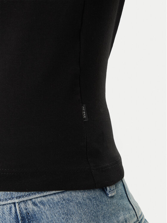 Guess Jeans Guess Jeans Футболка W6GI07 J1314 Чорний Regular Fit