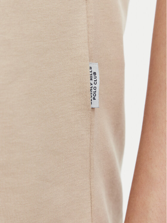Beverly Hills Polo Club Beverly Hills Polo Club Camiseta P-SS26W-TS516518 Beis Regular Fit