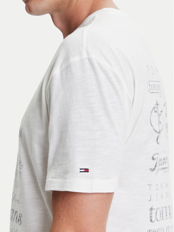 Tommy Jeans Tommy Jeans Camiseta Archive Logos DM0DM21584 Blanco Relaxed Fit
