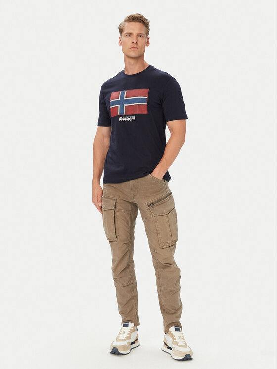 Napapijri Napapijri Camiseta S-Flag Tiki Ss NP0A8A6I1761 Azul marino Regular Fit