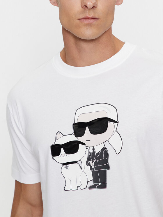 KARL LAGERFELD KARL LAGERFELD Majica 755061 534241 Bela Regular Fit