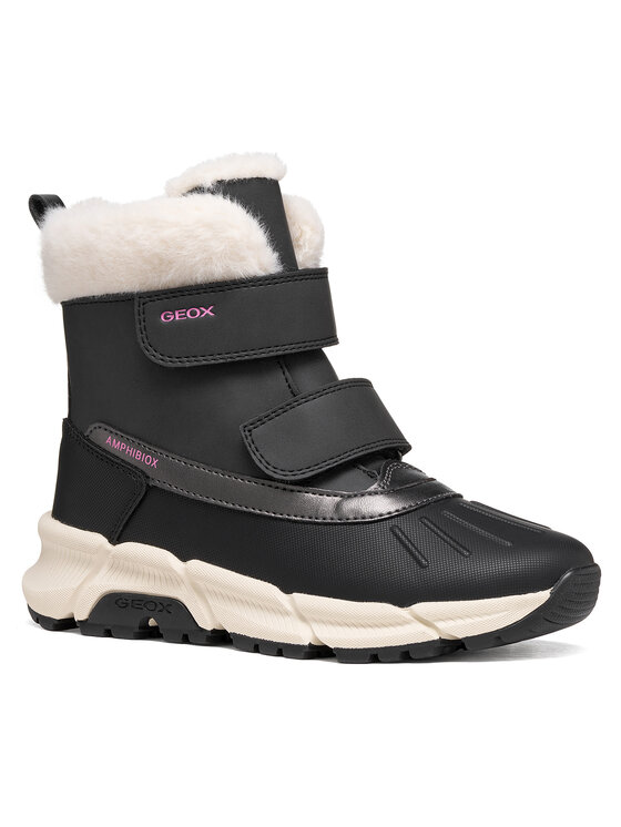 Geox Snehule Geox J Flexyper Plus Girl B Abx J66NGA 0MECE C9999 S Čierna