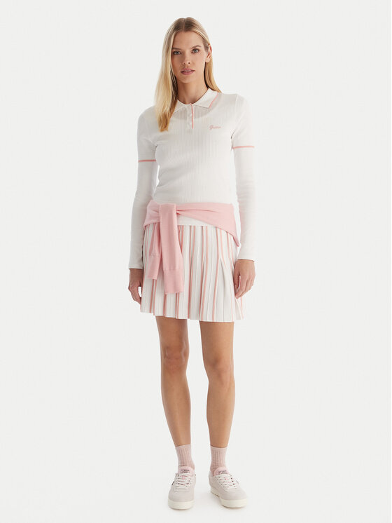 Guess Guess Поло V5GP00Z3D60 Білий Slim Fit