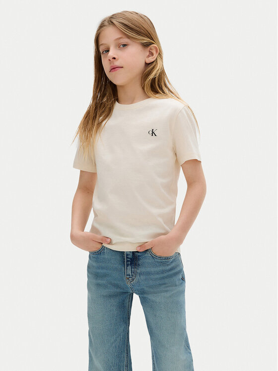 Calvin Klein Jeans Calvin Klein Jeans Σετ t-shirts Monologo IB0IB01093 D Μπεζ Regular Fit