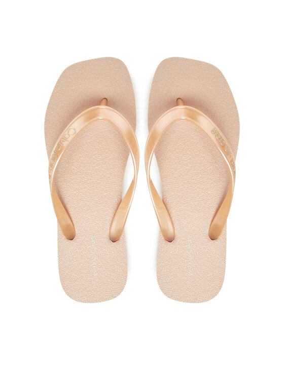 Calvin Klein Jeans Джапанки Calvin Klein Jeans Thong+ Tpu Metallic YW0YW01720 Розов