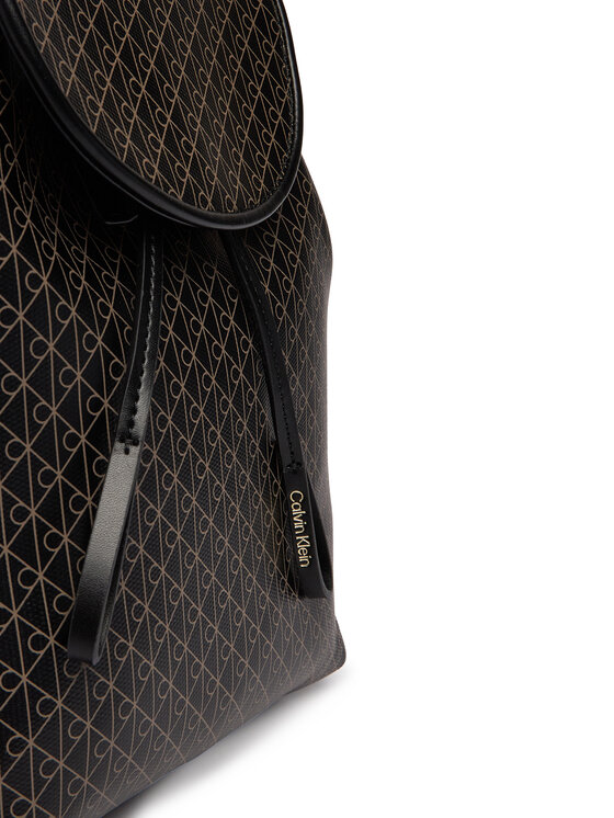 Calvin Klein Plecak Calvin Klein Emblem Aop Mini Backpack LV04F3507G Czarny