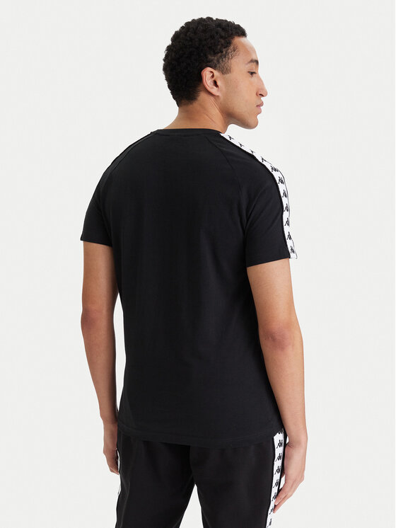 Kappa Kappa Camiseta Banda Coen 303UV10 Negro Slim Fit