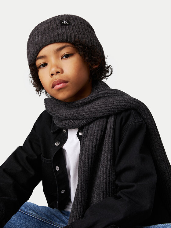 Calvin Klein Jeans Set čiapka a šál Calvin Klein Jeans IU0IU00638 Čierna