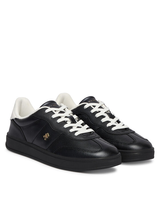 Tommy Hilfiger Laisvalaikio batai Tommy Hilfiger Th Heritage Shiny Sneaker FW0FW09179 Juoda