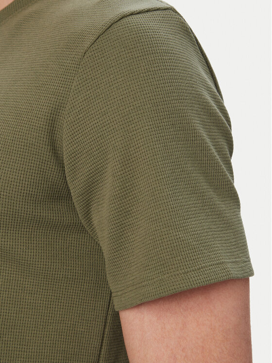 BOSS BOSS Camiseta Waffle 50535891 Verde claro Regular Fit