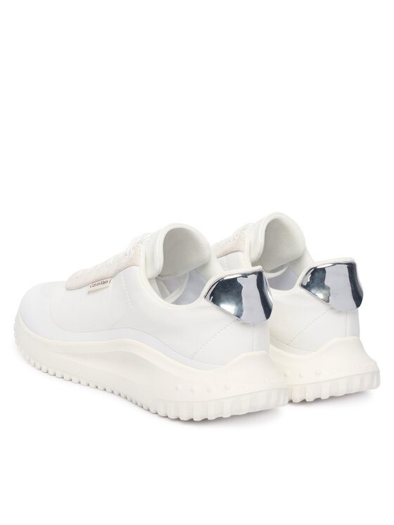 Calvin Klein Αθλητικά Calvin Klein Eva Runner Lace Up Mat Mix YW0YW02016 Λευκό
