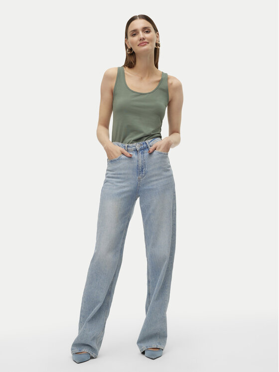 Vero Moda Vero Moda Marškinėliai Lulu 10323756 Žalia Regular Fit
