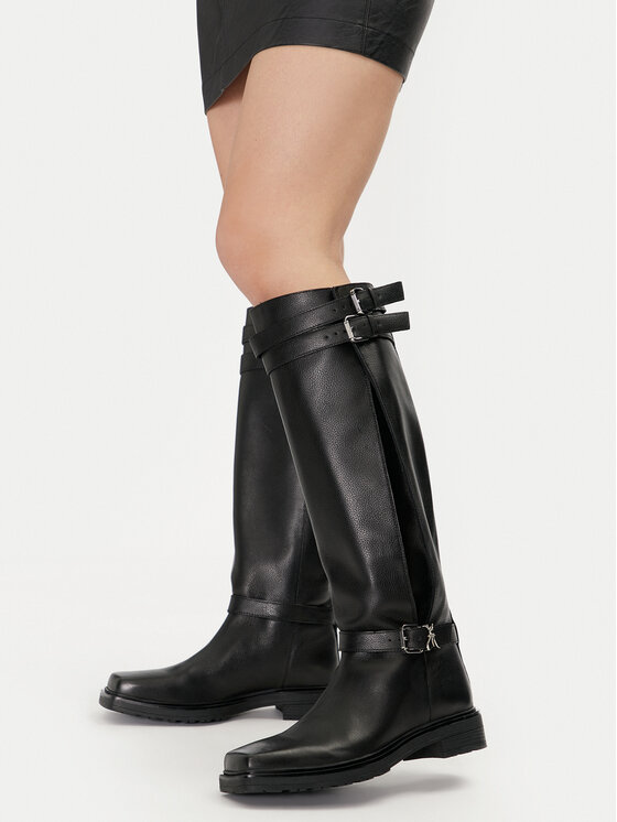 Patrizia Pepe Kozačky Patrizia Pepe 2Y0025/L034 Černá