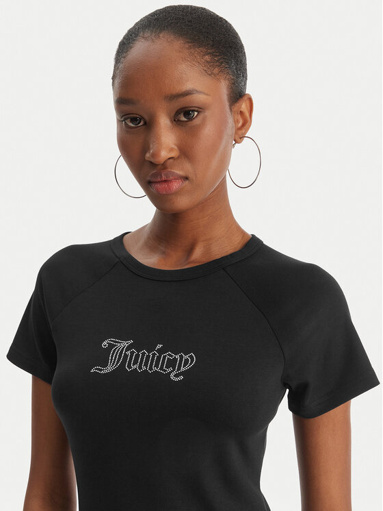 Juicy Couture Juicy Couture Camiseta Baby JCWCT126317 Negro Slim Fit