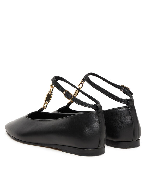 Tommy Hilfiger Balerīnas Tommy Hilfiger Th-Bar Chain Ballet FW0FW09003 Melns