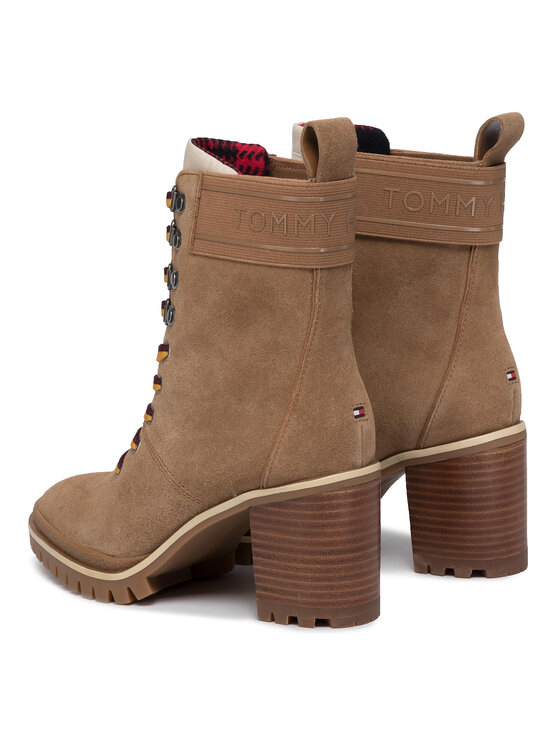 Tommy Hilfiger Polacchine Tommy Hilfiger Sporty Outdoor Mid Heel Lace Up FW0FW04341 Marrone