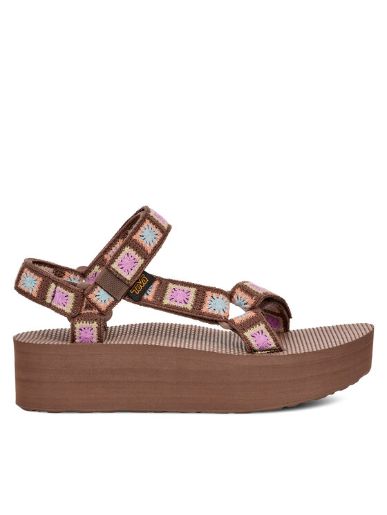 Teva Sandály Teva Flatform Universal Crochet 1150210 Hnědá