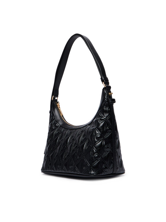 Calvin Klein Torebka Calvin Klein Emblem Aop Debossed Shoulder Bag LV04F3874G Czarny