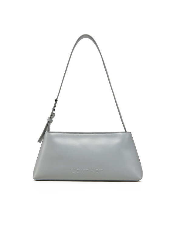 Calvin Klein Rankinė Calvin Klein Embossed Logo Shoulder Bag K60K612550 Pilka