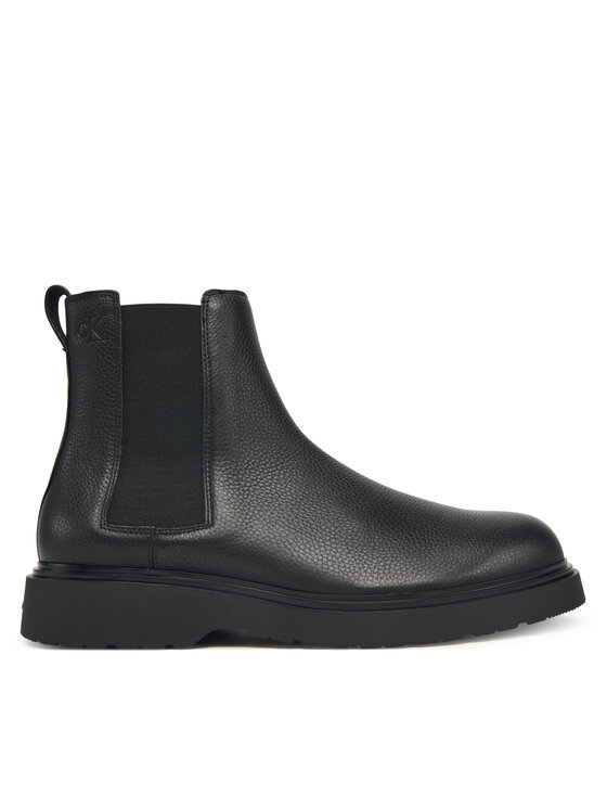 Calvin Klein Μποτάκια με λάστιχο Calvin Klein Combat Ess Chelsea Boot Lth YM0YM01374 Μαύρο