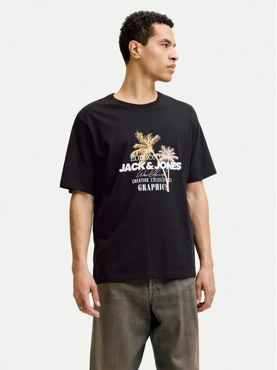 Jack & Jones Jack & Jones Camiseta Gradient Print 12288094 Negro Regular Fit