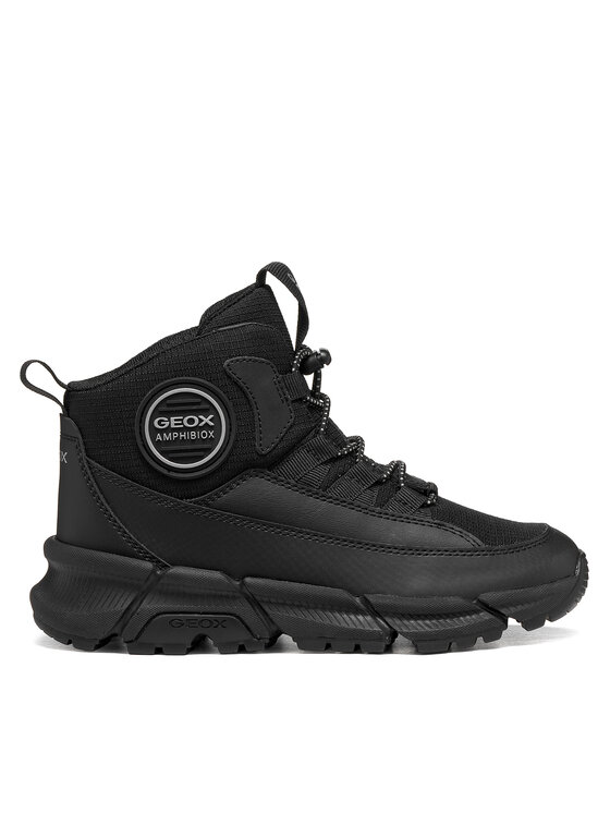 Geox Schnürschuhe Geox J Flexyper Plus Boy B Abx J66LCF 0FUCE C9999 M Schwarz