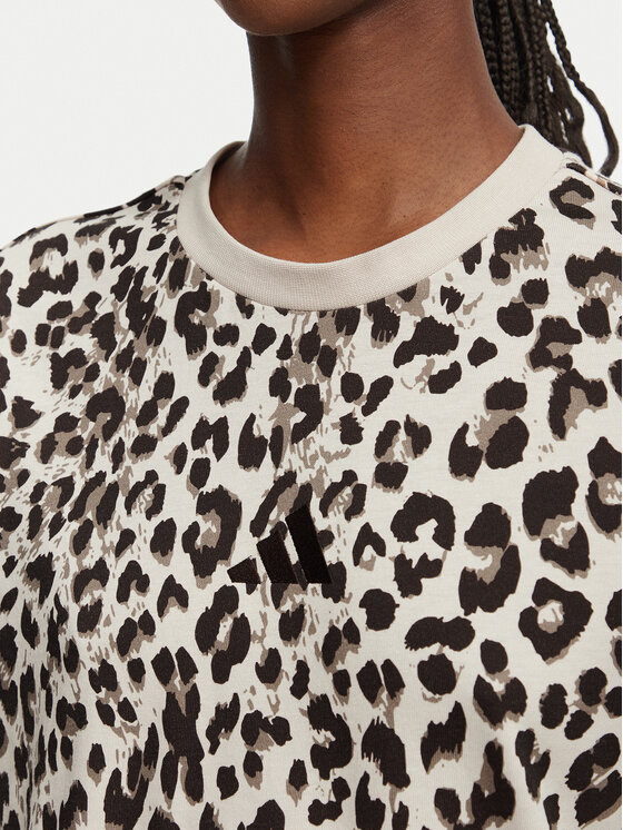 adidas adidas T-shirt Seasonal Essentials Animal Print KH1549 Bež Regular Fit