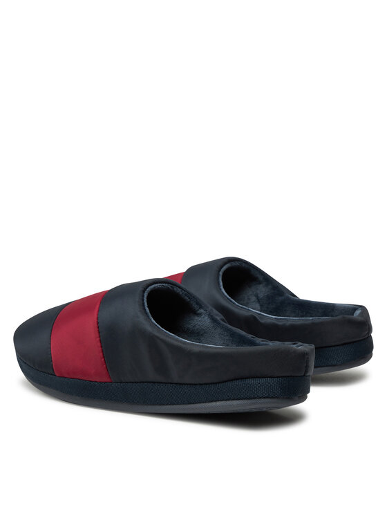 Tommy Hilfiger Bačkory Tommy Hilfiger Flag House Shoe FM0FM05228 Tmavomodrá