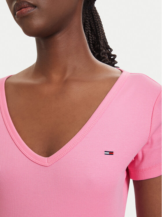 Tommy Jeans Tommy Jeans Camiseta Essential DW0DW17385 Rosa claro Slim Fit