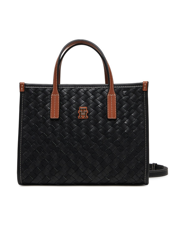Tommy Hilfiger Дамска чанта Tommy Hilfiger Th City Mini Tote AW0AW18393 Черен
