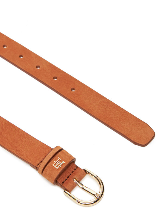 Tommy Hilfiger Pasek Damski Tommy Hilfiger Essential Effortless 2.5 Nubuck AW0AW17930 Brązowy