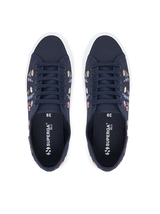 Superga Πάνινα παπούτσια Superga 3750 Flower Embroidery Leggera S8161ZW Σκούρο μπλε