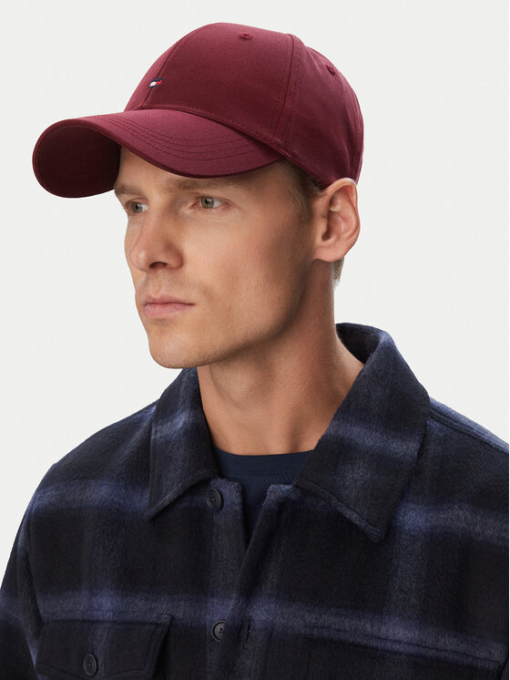 Tommy Hilfiger Kapa s šiltom Tommy Hilfiger Th Flag AM0AM13008 Bordo rdeča