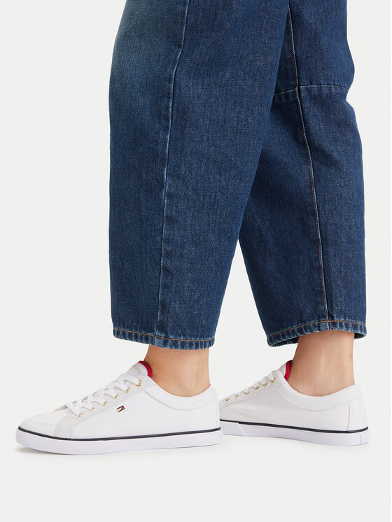 Tommy Hilfiger Tenisenes Tommy Hilfiger Th Low FW0FW09390 Balts