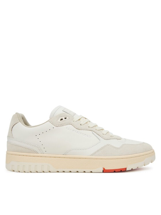 Tommy Hilfiger Laisvalaikio batai Tommy Hilfiger Th Basket Better Mix FM0FM05520 Écru