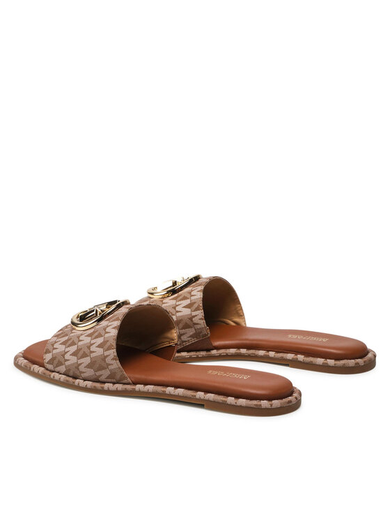 MICHAEL Michael Kors Чехли MICHAEL Michael Kors Hayworth Slide 40S2HAFP1Y Кафяв