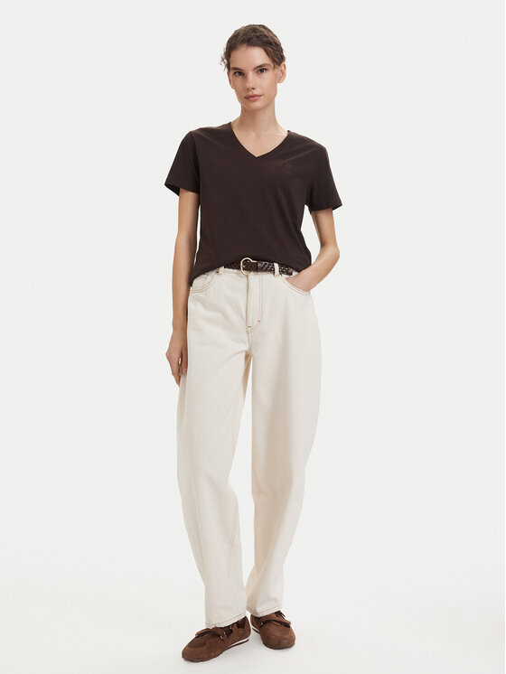 Beverly Hills Polo Club Beverly Hills Polo Club Camiseta P-SS26W-TS5165187 Marrón oscuro Regular Fit