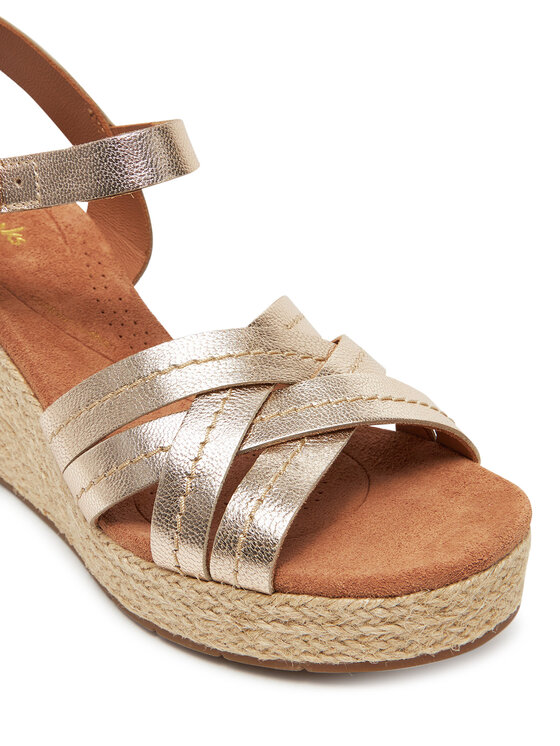 Clarks Espadryle Clarks Sabina Strap 26181463 Złoty