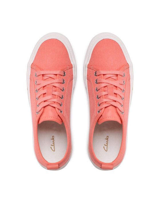 Clarks Tenis superge Clarks Roxby Lace 261649844 Oranžna