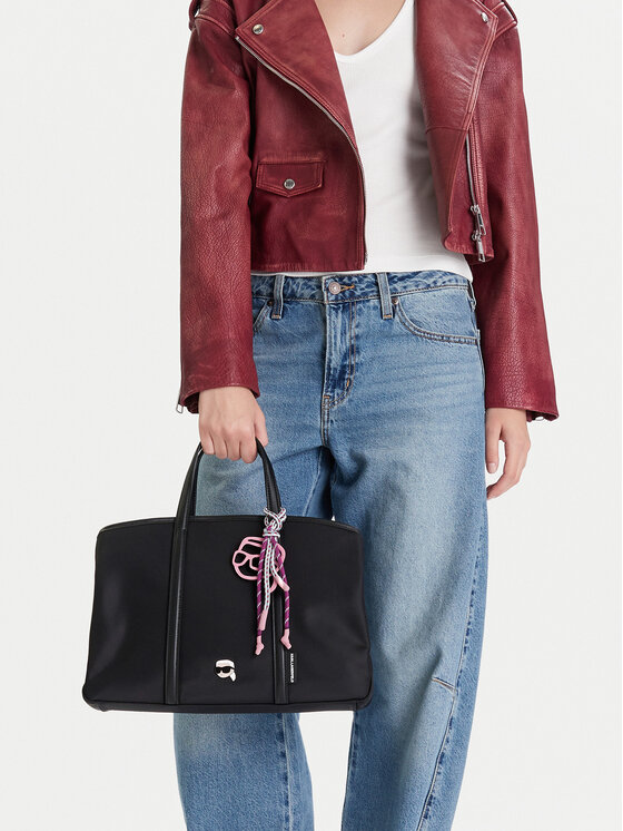 KARL LAGERFELD Ročna torba KARL LAGERFELD A4W30017 Črna