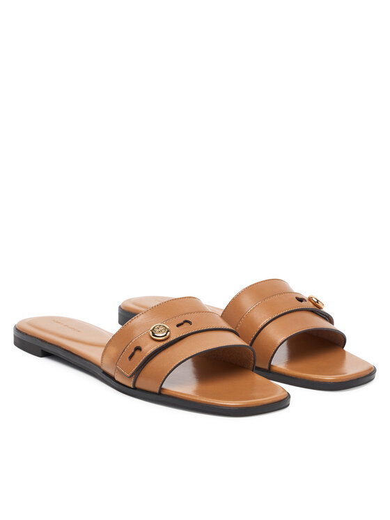 Tory Burch Шльопанці Tory Burch Romy Slide 183305 Коричневий