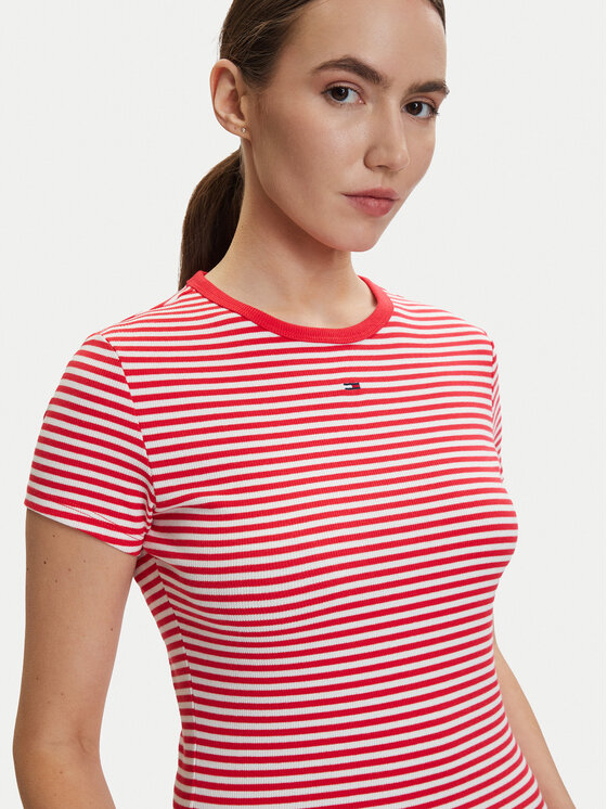 Tommy Jeans Tommy Jeans Camiseta DW0DW17383 Rojo Slim Fit