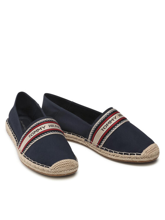 Tommy Hilfiger Espadryle Tommy Hilfiger Th Artisanal Espadrille FW0FW05779 Granatowy