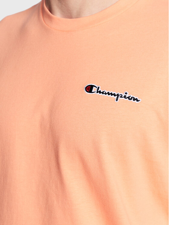 Champion Champion Marškinėliai Small Script Logo Embroidery 218006 Oranžinė Regular Fit