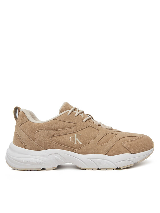 Calvin Klein Jeans Sneakersy Calvin Klein Jeans Retro Tennis Low Mg Mix Media YM0YM01171 Beżowy