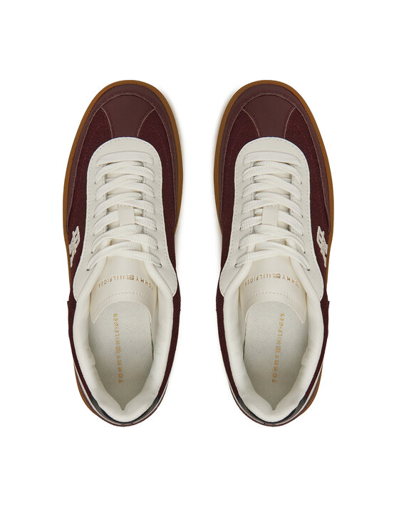 Tommy Hilfiger Superge Tommy Hilfiger Heritage Sneaker Perf FW0FW08380 Bordo rdeča