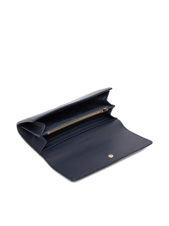 Tommy Hilfiger Maks Tommy Hilfiger Th Icon Lrg Flap Wallet Corp AW0AW18656 Tumši zils